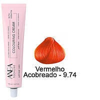 Anea Colouting Cream Стойкая крем-краска для волос 9.74 светло-медно-красный 100мл