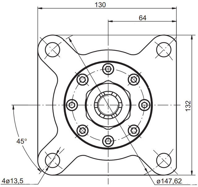 фланец гидромотора RW CB фланец гидромотора RW CB