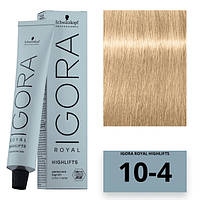Schwarzkopf Igora Royal Color Highlifts Перманентная крем-краска 10-4 ультра блондин бежевый 60мл