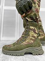 Зимние тактические ботинки мультикам на меху военная мужская обувь утепленная берцы для военных теплые зима