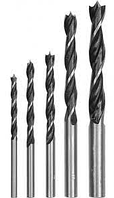 Набір свердел для дерева 5 шт.: d 4, 5, 6, 8, 10 мм