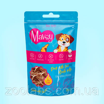 Ласощі Mavsy для собак суши з качи та трескою | Mavsy Duck and Cod Sushi Rolls 100 грам, фото 1