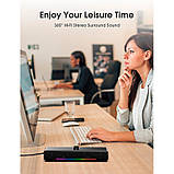 Колонка комп'ютерна бездротова ONIKUMA L16 RGB USB, чорна, фото 8