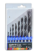 Набір свердел для дерева Spitce d 3-10 мм 8 шт. у пластиковому футлярі