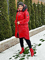 Зимнее тёплое женское пальто курточка с капюшоном Ткань moncler Размер 42-44 46-48 54-56 58-60