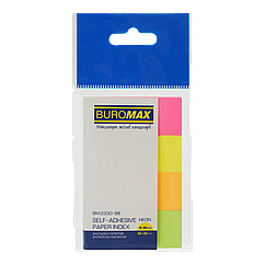 Закладки паперові NEON, 50x20 мм, 4 кол. по 30 арк. BM.2330-98