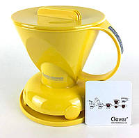 Пуровер Clever coffee dripper для заваривания кофе, 500 мл, Желтый