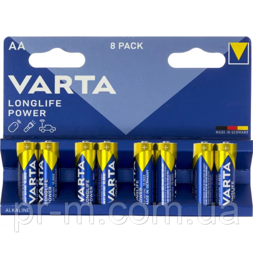 Батарейка VARTA Longlife POWER АА 8 шт. на блістері