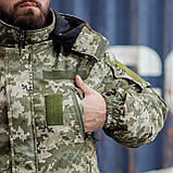 Зимовий комплект: Бушлат на флісі Grifon ПЛП-322 Піксель ЗСУ плащівка + Тактичні штани на флісі Grifon піксель, фото 2