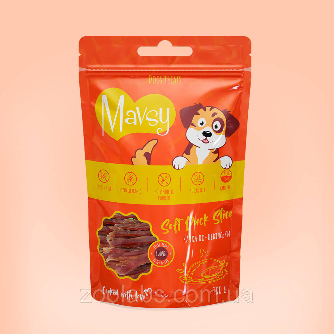 Ласощі Mavsy для собак з качки | Mavsy Soft Duck Slices 100 грам