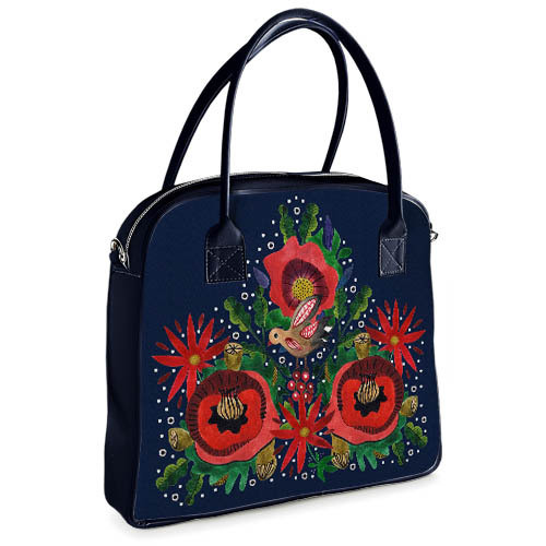 Сумка жіноча велика Oxford Маки 32x30x9 см (OXF_23S022_TSI), фото 1