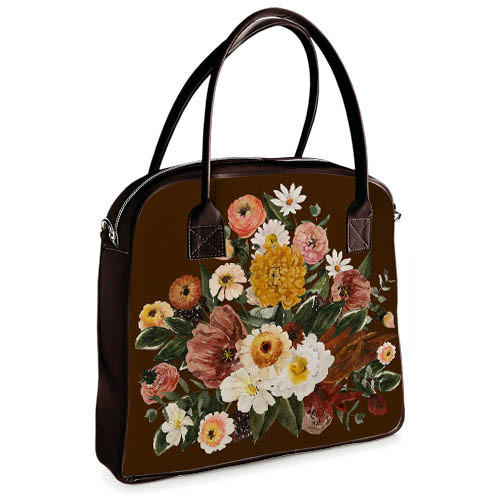 Сумка жіноча велика Oxford Присмак осені 32x30x9 см (OXF_23S014_TBR), фото 1