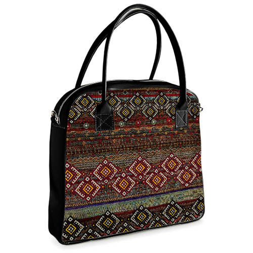 Сумка жіноча велика Oxford Етно стиль 32x30x9 см (OXF_23S008_BL), фото 1