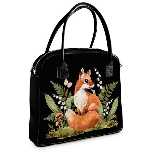 Сумка жіноча велика Oxford Лисиця 32x30x9 см (OXF_23S003_BL), фото 1