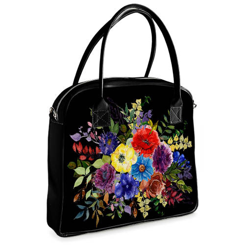 Сумка жіноча велика Oxford Яскравий букет 32x30x9 см (OXF_23S002_BL), фото 1