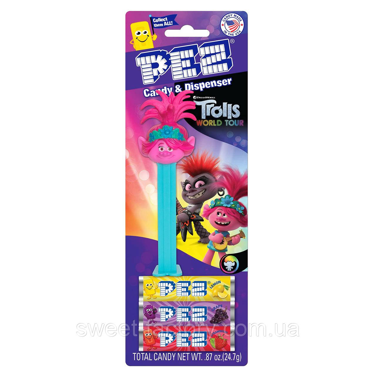Pez Trolls Poppy Поппі 3s 24g