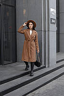 Кашемировое женское пальто регланг (пояс + два кармана)