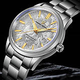 Гібридний (Кварц + механіка) годинник із сапфіровим склом Pagani Design PD-1734 Silver-White, фото 2