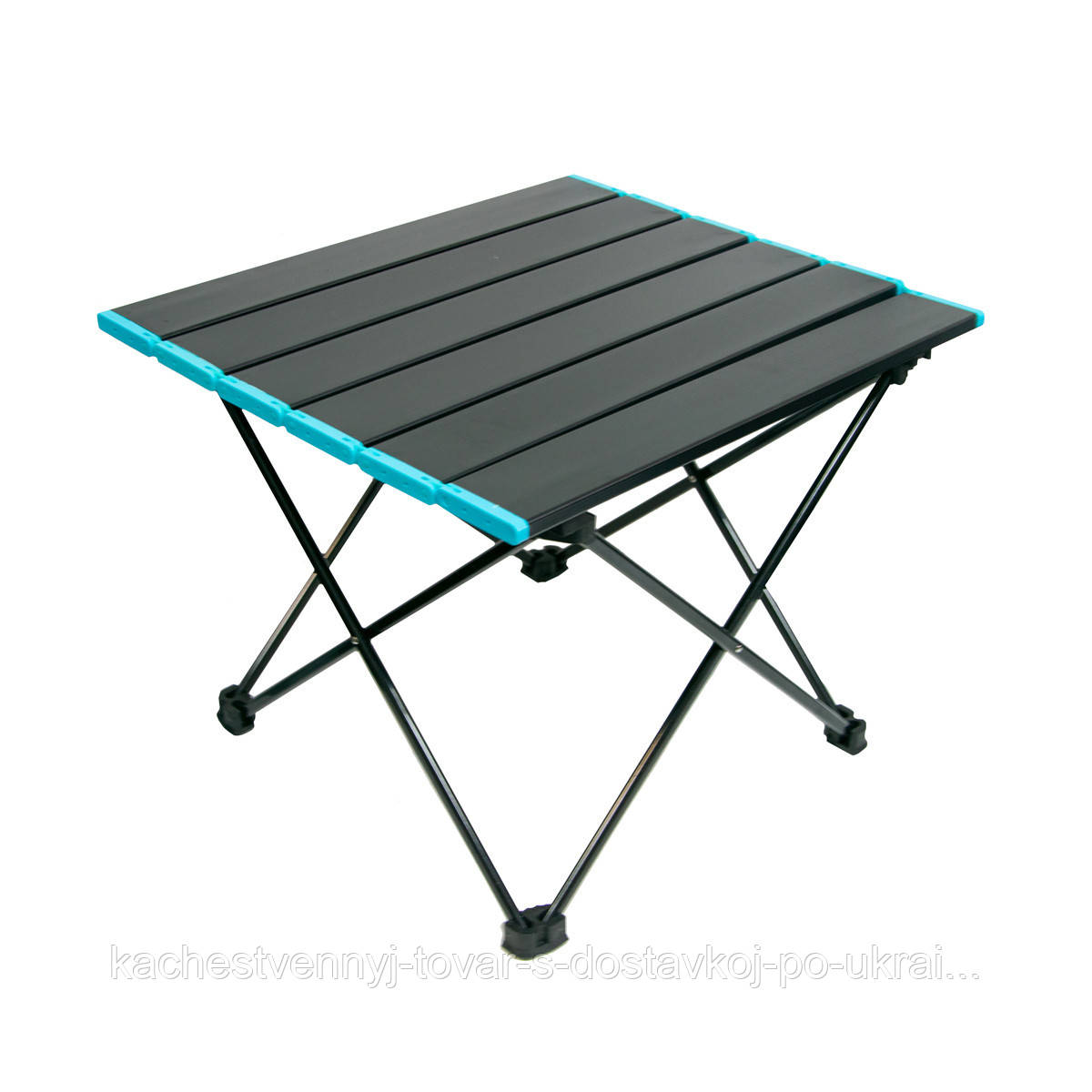 Раскладной столик для пикника 40х35 см Черный туристический столик на природу, складной стол для рыбалки (KT) - фото 2 - id-p1676951567