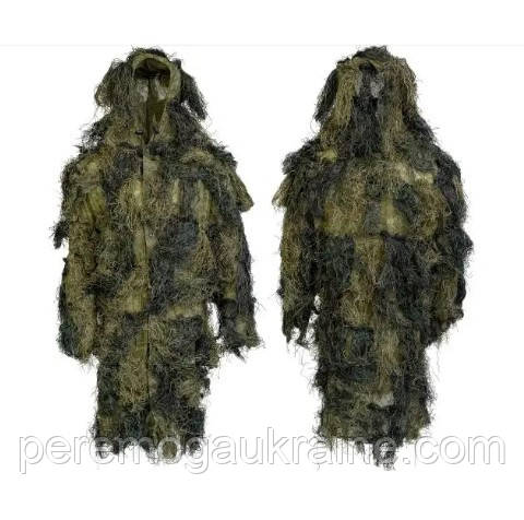 Маскувальний костюм Mil-Tec Anti Fire 4pc Ghillie Suit лісовий камуфляж 11961820 M/L