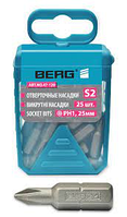 Насадка для викрутки S2, РZ2 25 мм Berg