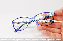 Синя оправа для окулярів для зору. Жіноча металева, фото 2