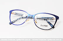 Синя оправа для окулярів для зору. Жіноча металева, фото 3