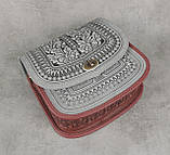 Авторська шкіряна сумка "Дубок" ручної роботи, велика сумка з натуральної шкіри, фото 6