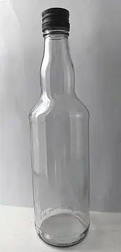 18 шт пляшка скло 500 мл з чорним ковпачком упаковка