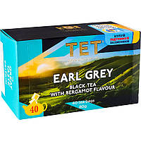 Чай ТЕТ Earl Grey черный с бергамотом 40 пакетиков