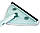 Швабра для миття вікон з телескопічною ручкою трикутна Сіро-зелена, щітка для вікон обертова (швабра для окон), фото 3