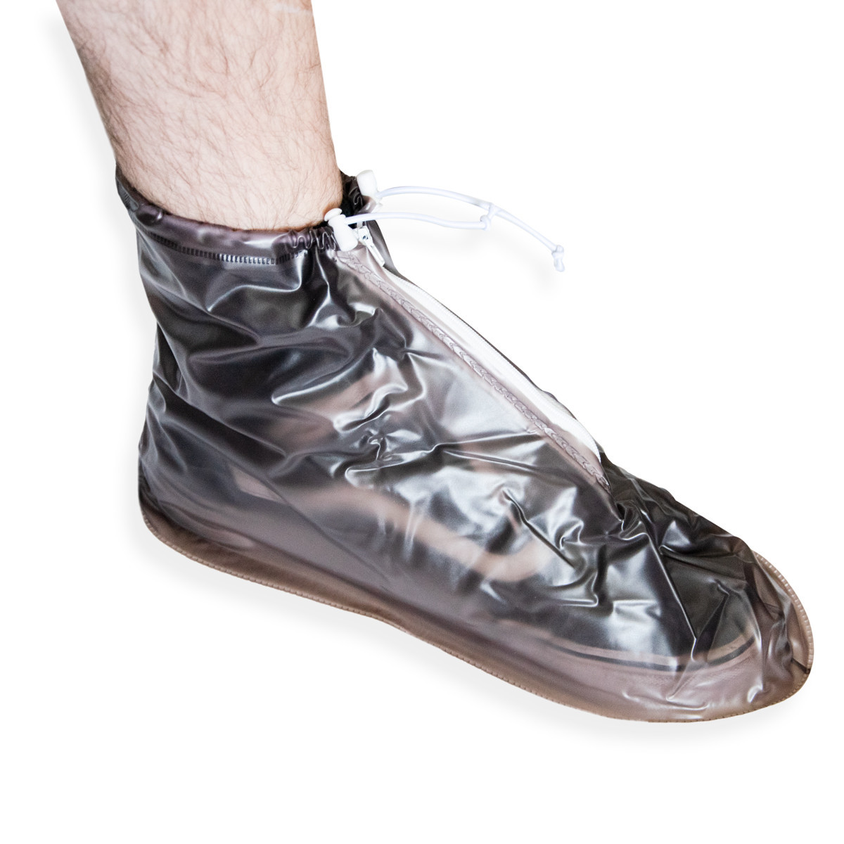Чехлы на обувь от дождя (размер XXL - 31см) Коричневые, дождевики для обуви, многоразовые бахилы от дождя (ZK) - фото 6 - id-p1855861285