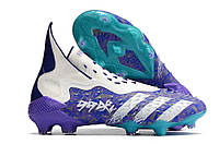 Бутси Adidas Predator Freak + FG адідас передатор фрик яскраві футбольне взуття адідас із носком без шнурків