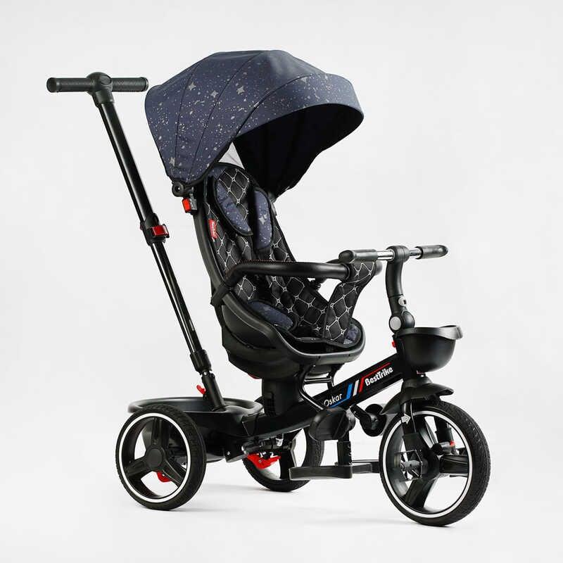 Триколісний велосипед із ручкою BestTrike Oscar 6390 — 82-597, поворотним сидінням, прогумованими колесами