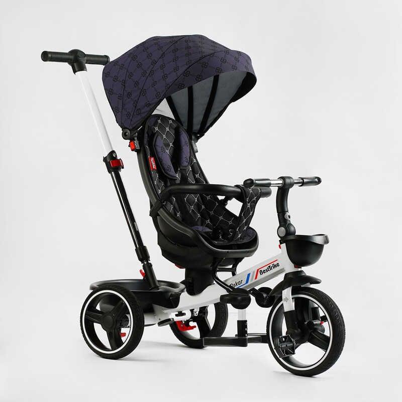 Триколісний велосипед-коляска BestTrike Oscar з поворотним сидінням 6390 — 15-803, прогумовані колеса, фото 1