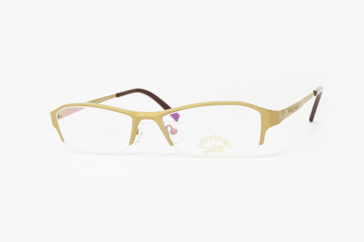 ТИТАНОВА Оправа для окулярів для зору напівобідкова золотиста. Единбург (модель 19)