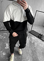 Мужской костюм штаны и худи (черный) oc194 молодежный спортивный весенний комплект для парней c капюшоном mood