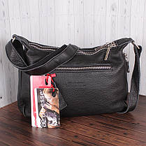 Чорна жіноча сумка з натуральної шкіри Leather Collection L85351-1, фото 5