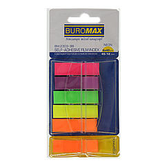 Закладки пластикові POP-UP, NEON, з клейким шаром, 45x12 мм, 5+1 кол. по 40 арк. 2303-98