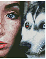 Алмазна вишивка Люди Мозаїка квадратними стразами Погляди 40*50см Малювання камінням Strateg L-239