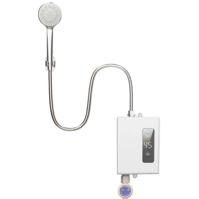 Проточний водонагрівач з LCD-екраном і душем Thermostatic Water Heater XCB001, фото 1