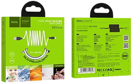USB кабель Hoco X21 Plus Silicone Lightning 1м, білий