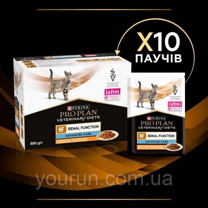 Pro Plan Veterinary NF Renal Function Feline Chicken-Консервований корм з куркою для кішок,блок 10шт, фото 1