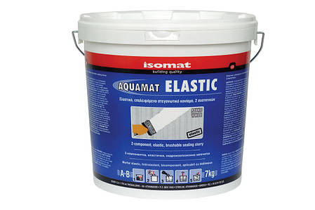 Аквамат-Еластик / Aquamat-Elastic - 2х комп. полімерцементна гідроізоляція з підвищеною гнучкістю (к-т 7 кг), фото 1