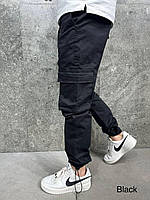 Мужские джинсы джоггеры (черные) ES3057 молодежные удобные повседневные для парней mood