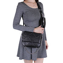 Стильна сумка-клатч із м'якої натуральної шкіри Leather Collection L87156 Чорна, фото 3