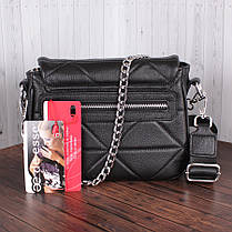 Стильна сумка-клатч із м'якої натуральної шкіри Leather Collection L87156 Чорна, фото 5