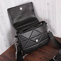 Стильна сумка-клатч із м'якої натуральної шкіри Leather Collection L87156 Чорна, фото 6
