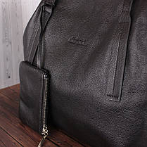Чорна жіноча зручна та містка сумка шопер із натуральної шкіри Leather Collection L87511-1, фото 6