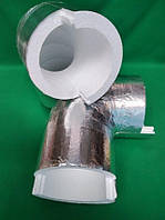 Утеплитель для труб колено фольгированный диаметром 108мм толщиной 40мм, Скорлупа СКПФК1084035 ПСБ-С-35